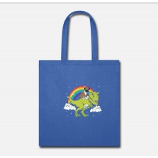 German Boxer Dog T-Rex Dinosaure Dino Royal Blue Tote Bag